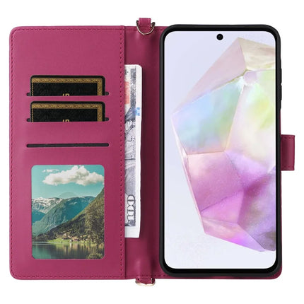 For Samsung Galaxy A26 5G Wallet Case with Shoulder Strap Leather Phone Cover