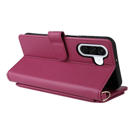 For Samsung Galaxy A26 5G Wallet Case with Shoulder Strap Leather Phone Cover