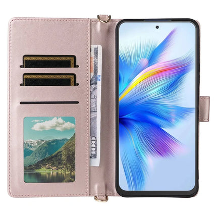 For Blackview Shark 9 5G Wallet Case with Shoulder Strap Leather Phone Cover