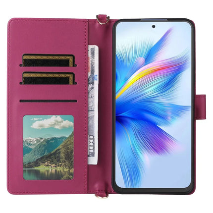 For Blackview Shark 9 5G Wallet Case with Shoulder Strap Leather Phone Cover