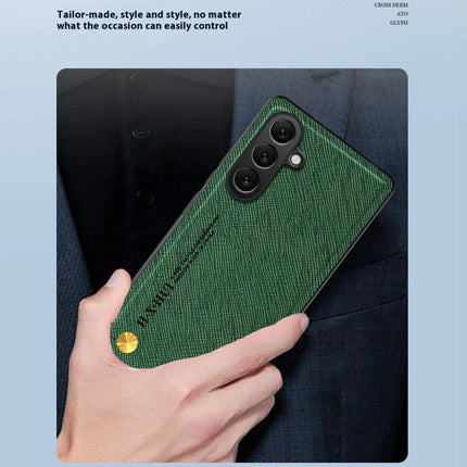 For Samsung Galaxy A56 5G Case Cross Texture Leather + TPU Phone Cover Support Magnetic Car Holder