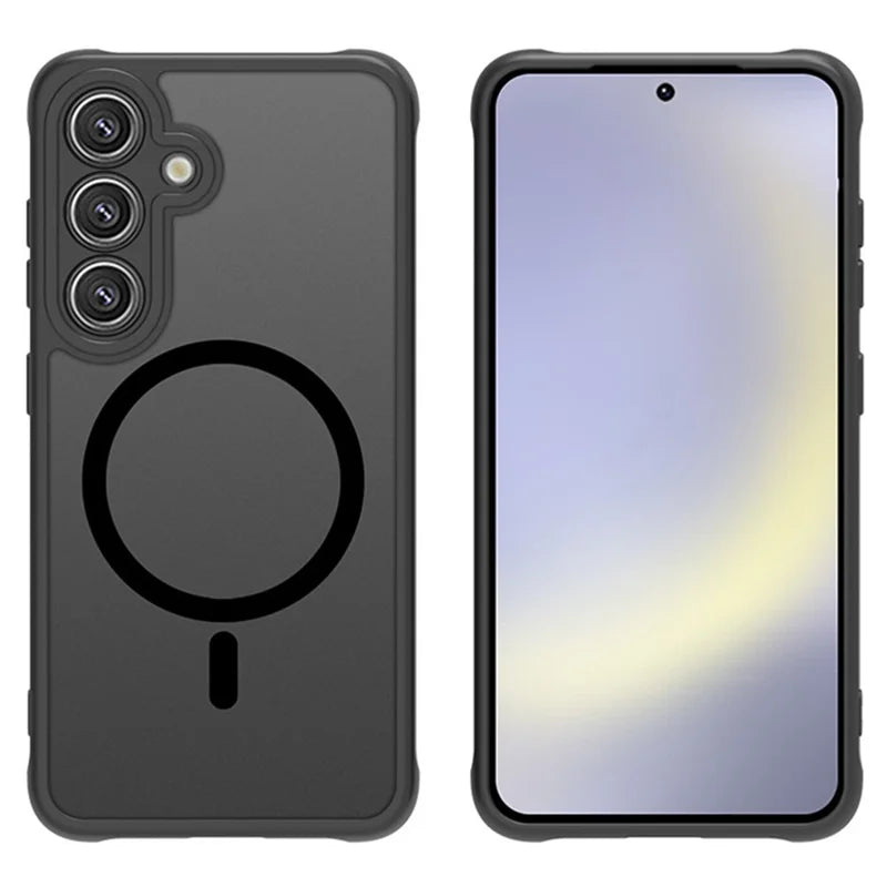 ShopCaseCart Slim Premium Samsung Galaxy A55 5G Protective cover Compatible with MagSafe Skin-Touch PC + TPU Matte Back Guard