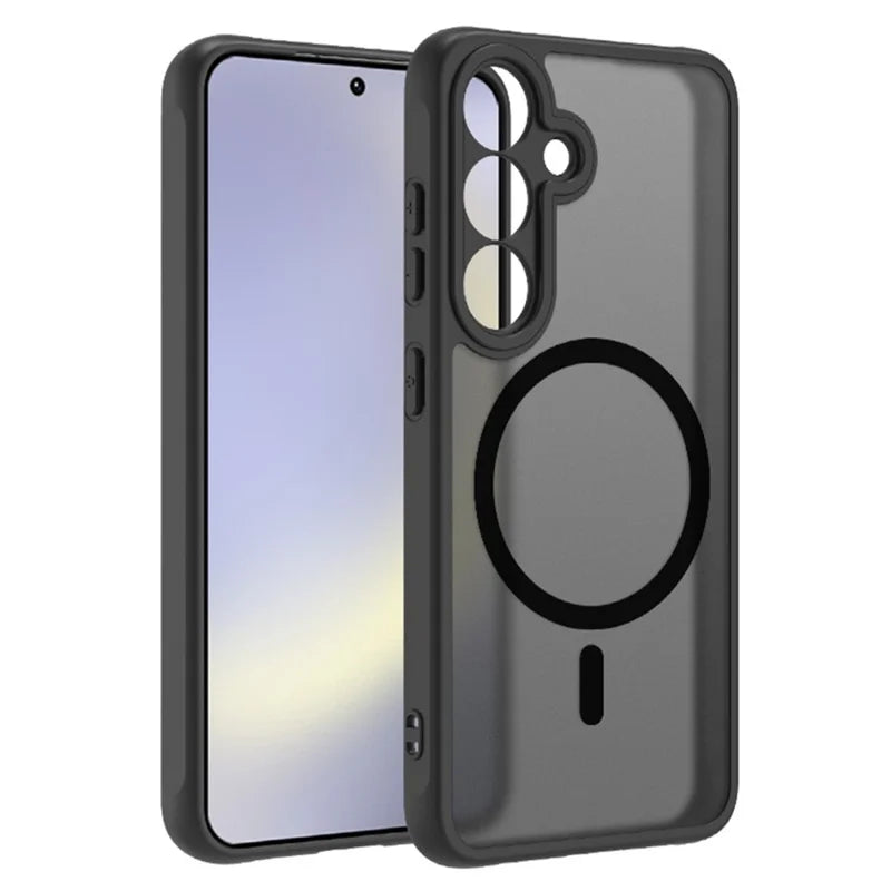 ShopCaseCart Slim Premium Samsung Galaxy A55 5G Protective cover Compatible with MagSafe Skin-Touch PC + TPU Matte Back Guard