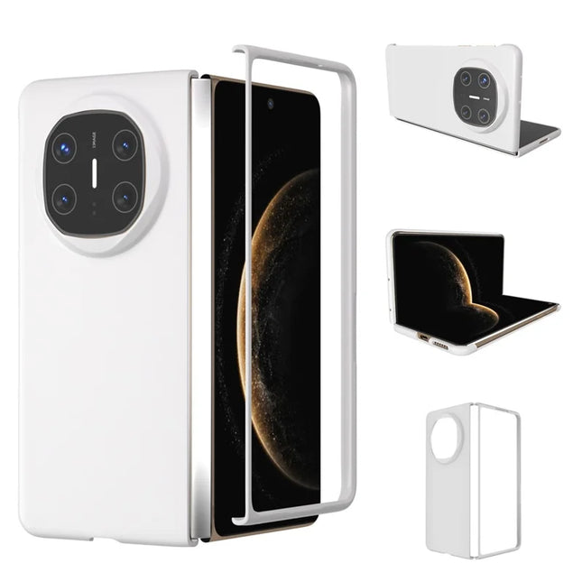 For Huawei Mate X6 Case Skin-Touch Texture Hard PC Folding Phone Cover - White