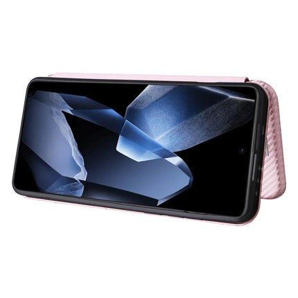 For OnePlus 13 Case Carbon Fiber Texture Drop-Proof PU Leather Phone Cover