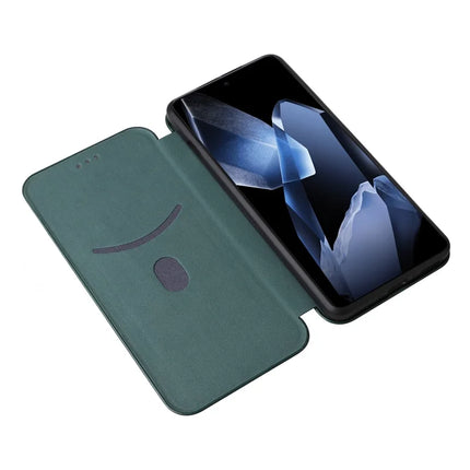 For OnePlus 13 Case Carbon Fiber Texture Drop-Proof PU Leather Phone Cover