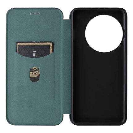For OnePlus 13 Case Carbon Fiber Texture Drop-Proof PU Leather Phone Cover