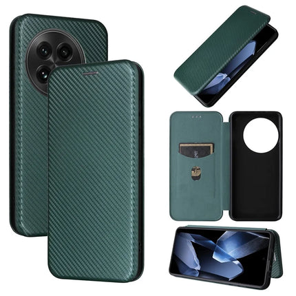 For OnePlus 13 Case Carbon Fiber Texture Drop-Proof PU Leather Phone Cover