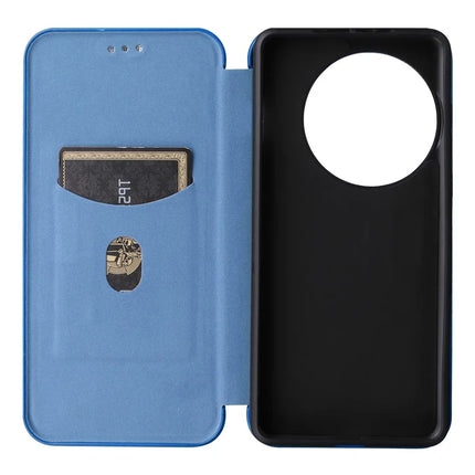 For OnePlus 13 Case Carbon Fiber Texture Drop-Proof PU Leather Phone Cover
