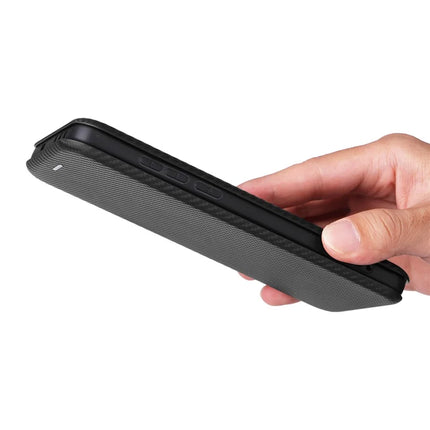 For OnePlus 13 Case Carbon Fiber Texture Drop-Proof PU Leather Phone Cover