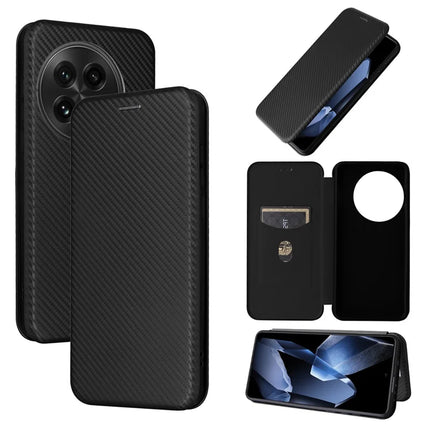For OnePlus 13 Case Carbon Fiber Texture Drop-Proof PU Leather Phone Cover