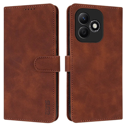 AZNS For Honor X60i 5G Case PU Leather Wallet Phone Cover - Brown