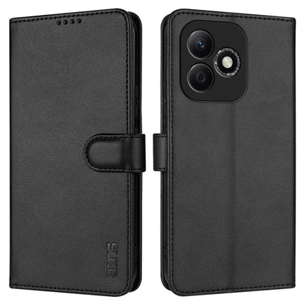 AZNS For Honor X60i 5G Case PU Leather Wallet Phone Cover - Black