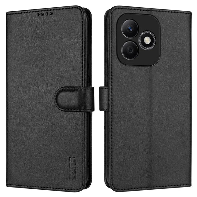 AZNS For Honor X60i 5G Case PU Leather Wallet Phone Cover - Black