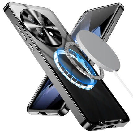 For OnePlus 13 Case Compatible with MagSafe Metal Frame Matte Phone Cover