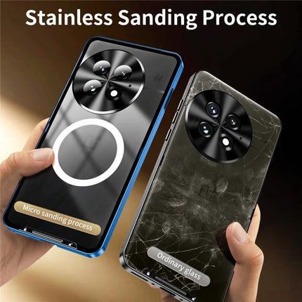 For OnePlus 13 Case Compatible with MagSafe Metal Frame Matte Phone Cover
