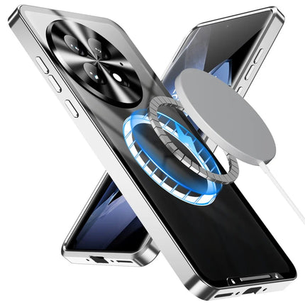 For OnePlus 13 Case Compatible with MagSafe Metal Frame Matte Phone Cover