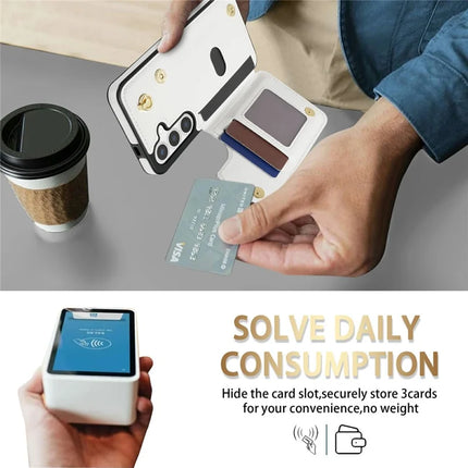 For Samsung Galaxy A16 5G  /  4G Case with Wrist Strap Card Slots Rhombus Leather + TPU Phone Cover