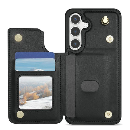 For Samsung Galaxy A16 5G  /  4G Case with Wrist Strap Card Slots Rhombus Leather + TPU Phone Cover