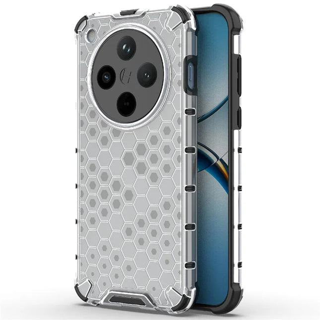 For Oppo Find X8 5G Case PC+TPU Phone Cover Honeycomb Shape - Grey