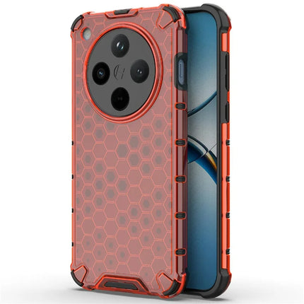 For Oppo Find X8 5G Case PC+TPU Phone Cover Honeycomb Shape - Red