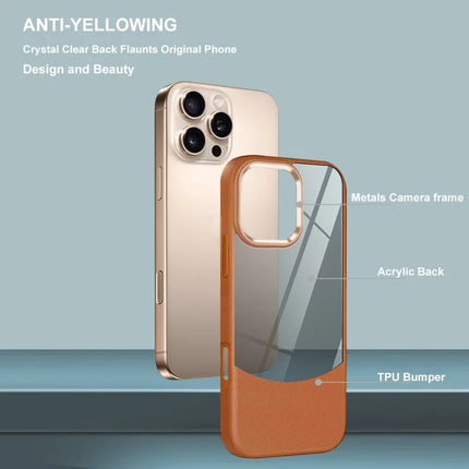 For iPhone 16 Pro Max Case TPU + Acrylic Drop-Proof Phone Back Cover