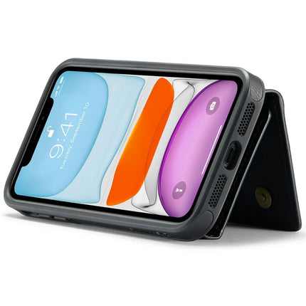 DG.MING M6 Series For iPhone 11 Case Magnetic Wallet PU+PC+TPU Phone Cover