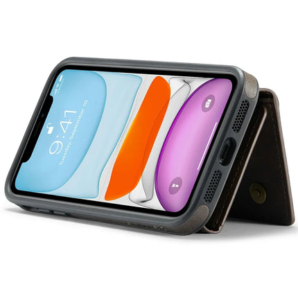 DG.MING M6 Series For iPhone 11 Case Magnetic Wallet PU+PC+TPU Phone Cover