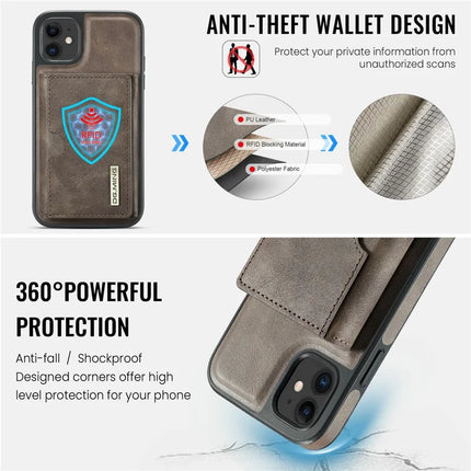 DG.MING M6 Series For iPhone 11 Case Magnetic Wallet PU+PC+TPU Phone Cover