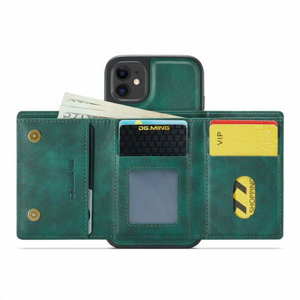 DG.MING M6 Series For iPhone 11 Case Magnetic Wallet PU+PC+TPU Phone Cover