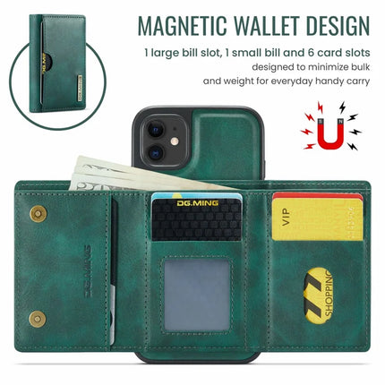 DG.MING M6 Series For iPhone 11 Case Magnetic Wallet PU+PC+TPU Phone Cover