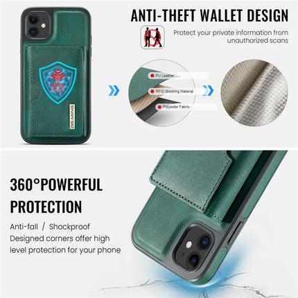 DG.MING M6 Series For iPhone 11 Case Magnetic Wallet PU+PC+TPU Phone Cover