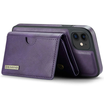 DG.MING M6 Series For iPhone 11 Case Magnetic Wallet PU+PC+TPU Phone Cover