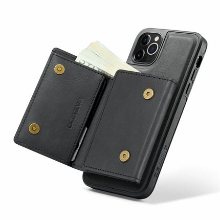 DG.MING M6 Series For iPhone 11 Pro Max Case Magnetic Wallet PU+PC+TPU Phone Cover