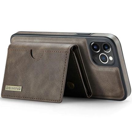 DG.MING M6 Series For iPhone 11 Pro Max Case Magnetic Wallet PU+PC+TPU Phone Cover
