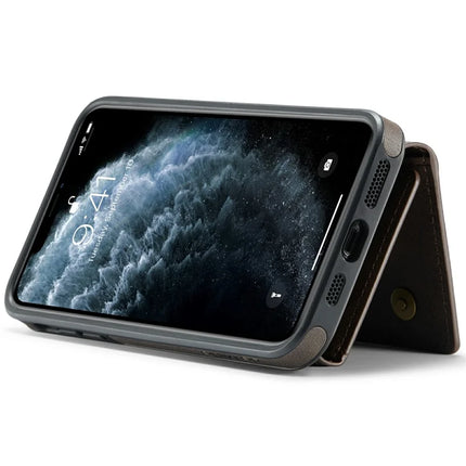 DG.MING M6 Series For iPhone 11 Pro Max Case Magnetic Wallet PU+PC+TPU Phone Cover