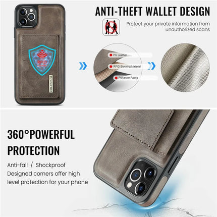 DG.MING M6 Series For iPhone 11 Pro Max Case Magnetic Wallet PU+PC+TPU Phone Cover
