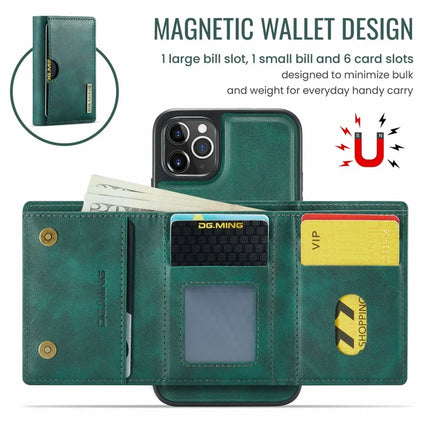DG.MING M6 Series For iPhone 11 Pro Max Case Magnetic Wallet PU+PC+TPU Phone Cover