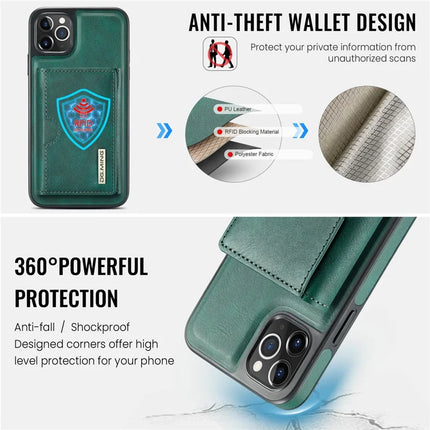 DG.MING M6 Series For iPhone 11 Pro Max Case Magnetic Wallet PU+PC+TPU Phone Cover