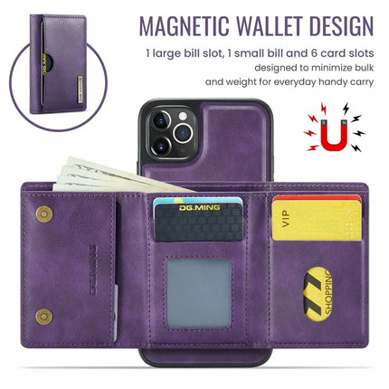 DG.MING M6 Series For iPhone 11 Pro Max Case Magnetic Wallet PU+PC+TPU Phone Cover