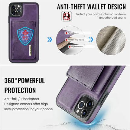 DG.MING M6 Series For iPhone 11 Pro Max Case Magnetic Wallet PU+PC+TPU Phone Cover