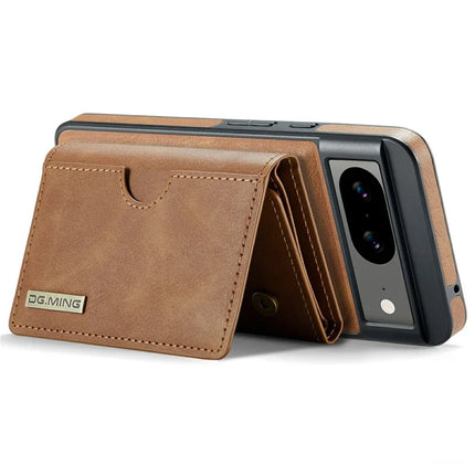 DG.MING M6 Series For Google Pixel 8 Case Magnetic Wallet PU+PC+TPU Phone Cover