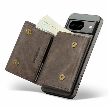 DG.MING M6 Series For Google Pixel 8 Case Magnetic Wallet PU+PC+TPU Phone Cover