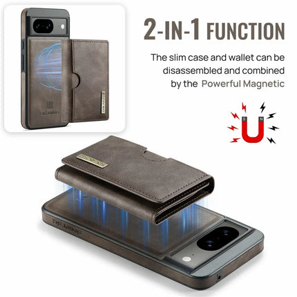 DG.MING M6 Series For Google Pixel 8 Case Magnetic Wallet PU+PC+TPU Phone Cover