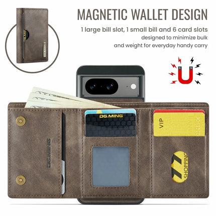 DG.MING M6 Series For Google Pixel 8 Case Magnetic Wallet PU+PC+TPU Phone Cover