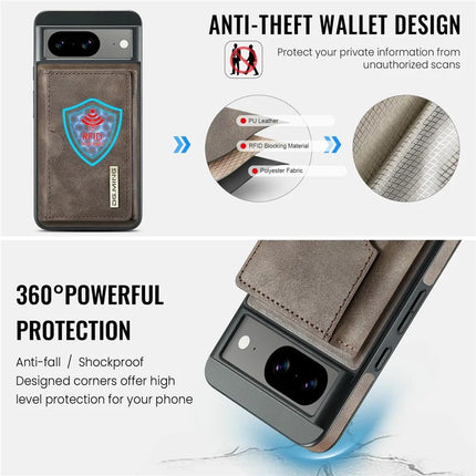 DG.MING M6 Series For Google Pixel 8 Case Magnetic Wallet PU+PC+TPU Phone Cover