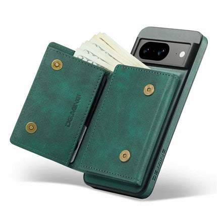 DG.MING M6 Series For Google Pixel 8 Case Magnetic Wallet PU+PC+TPU Phone Cover