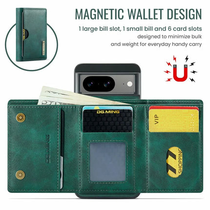 DG.MING M6 Series For Google Pixel 8 Case Magnetic Wallet PU+PC+TPU Phone Cover