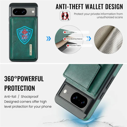 DG.MING M6 Series For Google Pixel 8 Case Magnetic Wallet PU+PC+TPU Phone Cover