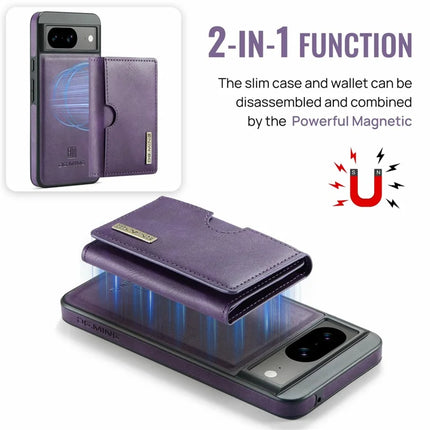 DG.MING M6 Series For Google Pixel 8 Case Magnetic Wallet PU+PC+TPU Phone Cover
